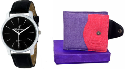 

Furious Wallet, Analog Watch Combo(Black)