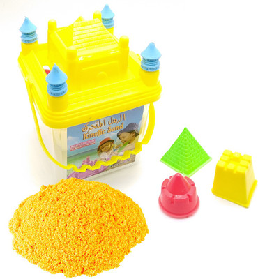 

AncientKart Kinetic Modelling Omnipotent Soft Non-Sticky Sand with Castle Piggy Bank and Molds (Orange 300g)