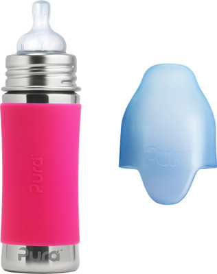 

Pura 11 oz Stainless Steel Infant Bottle with Silicone Sleeve - 325 ml(Pink)