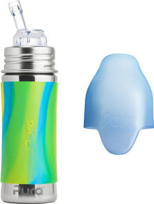 

Pura 11 oz Stainless Steel Straw Bottle - 325 ml(Aqua Swirl)