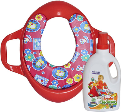 

Toyland Comfortable Potty Trainer Seat for Potty Training Seat And Liquid Cleanser for Cleaning Baby Bottle Combo Pack TYLPSCOMBO032(Multicolor)