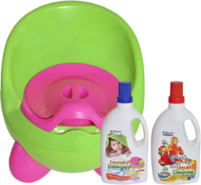 

Toyland Comfortable Potty Trainer Seat Box for Potty Training Seat, Liquid Cleanser And Laundary Detergent Combo TYLPSCOMBO074(Multicolor)