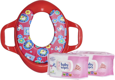 

Toyland Comfortable Potty Trainer Seat for Potty Training Seat And 2 Baby Wipes For Kids Combo Pack TYLPSCOMBO028(Multicolor)