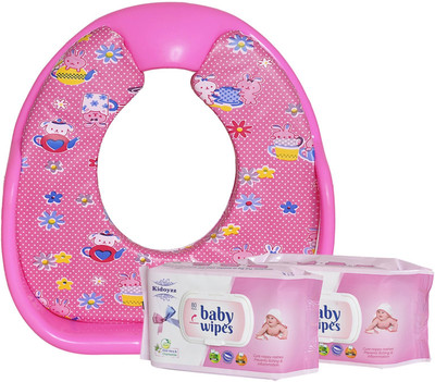 

Toyland Comfortable Potty Trainer Seat for Potty Training Seat And 2 Baby Wipes For Kids Combo Pack TYLPSCOMBO019(Multicolor)