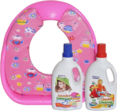 

Toyland Comfortable Potty Trainer Seat for Potty Training Seat, Liquid Cleanser And Laundary Detergent Combo TYLPSCOMBO027(Multicolor)