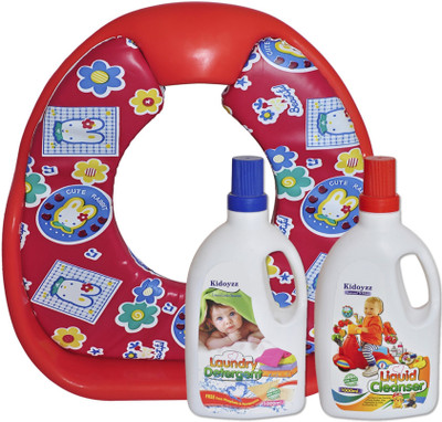 

Kidoyzz Comfortable Potty Trainer Seat for Potty Training Seat, Liquid Cleanser And Laundary Detergent Combo CB9(Multicolor)