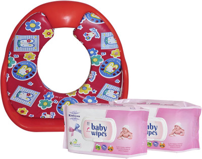

Toyland Comfortable Potty Trainer Seat for Potty Training Seat And 2 Baby Wipes For Kids Combo Pack TYLPSCOMBO001(Multicolor)