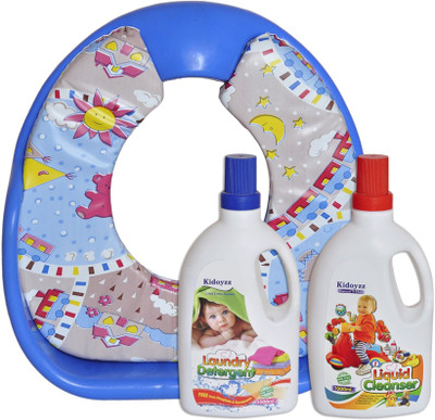 

Kidoyzz Comfortable Potty Trainer Seat for Potty Training Seat, Liquid Cleanser And Laundary Detergent Combo CB18(Multicolor)
