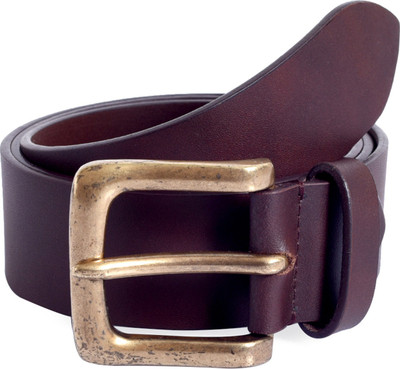 

Lino Perros Men Formal Brown Genuine Leather Belt