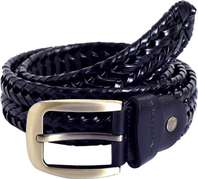 

Lino Perros Men Formal Black Genuine Leather Belt