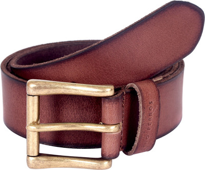 

Lino Perros Men Formal Brown Genuine Leather Belt