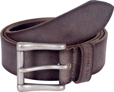 

Lino Perros Men Formal Grey Genuine Leather Belt