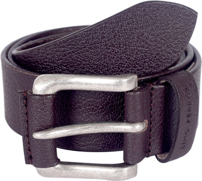 

Lino Perros Men Formal Brown Genuine Leather Belt
