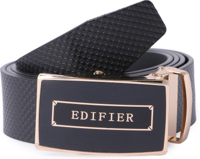 

Edifier Men Casual, Formal, Party Black Texas Leatherite Belt, Black_03
