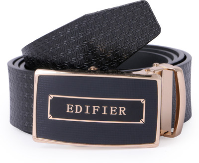

Edifier Men Casual, Formal, Party Black Texas Leatherite Belt, Black_02
