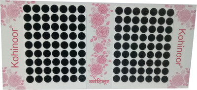 

Kohinoor Plain Black Bindi For Women All Skin Type Black Bindis(Stick on)