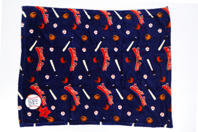 

1st Step Embroidered  Blanket(100% Wool, Navy Blue