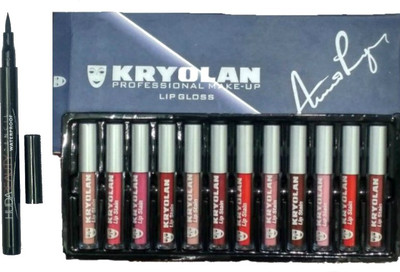 

Huda Beauty COMBO OF WATERPROOF PENCIL SKETCH EYELINER WITH 12 SHADES LIPSTAIN LONG LASTING (36 HRS)(Set of 13)