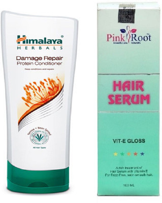 

Pink Root Hair Serum and Himalaya Damage Repair Protein Conditioner 200ML(Set of 2)