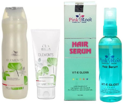 

Pink Root Hair Serum and Wella Elements Shampoo, Conditioner(Set of 3)