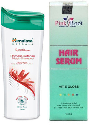 

Pink Root Hair Serum and Himalaya Improved Conditioning Dryness Defense Protein Shampoo 200ML(Set of 2)
