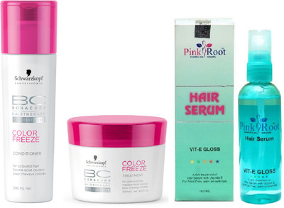 

Pink Root Hair Serum and Schwarzkopf Color Freeze Conditioner+Masque(Set of 3)
