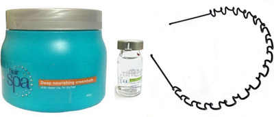 

9 to 5 Hair Band With Hair Spa Deep Nourishing Creambath & 1 pc of Hydrating Concentrate Ampules(Set of 3)
