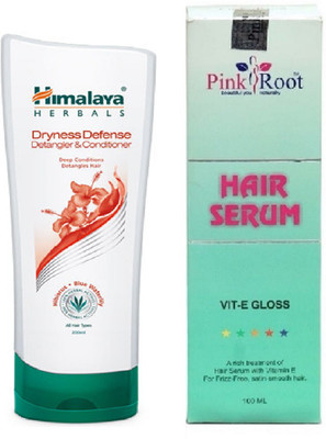 

Pink Root Hair Serum and Himalaya Dryness Defense Detangler & Conditioner 200ML(Set of 2)