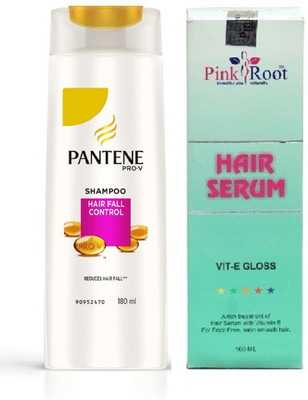 

Pink Root Hair Serum and Pantene Pro-V Hair Fall Control Shampoo(Set of 2)