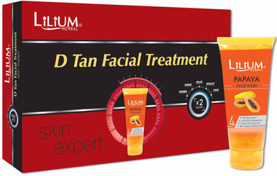 

Lilium Herbal D Tan Facial Kit Treatment With Face Wash 60ml 140 g