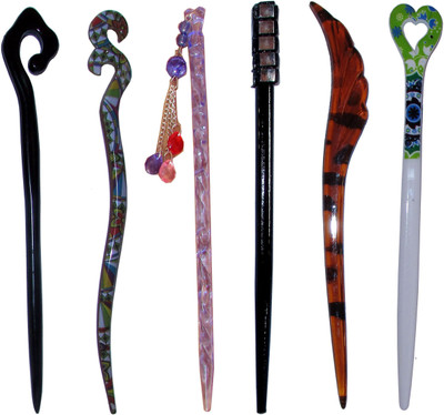 

SHIKAA Combo of Multi Color Juda Sticks Bun Stick(Multicolor)