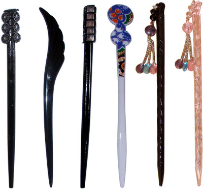 

SHIKAA Combo of Multi Color Juda Sticks Bun Stick(Multicolor)