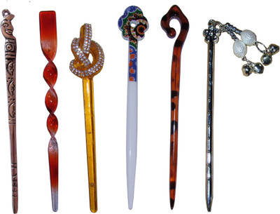

SHOOK Combo of Multi Color Juda Sticks Bun Stick(Multicolor)