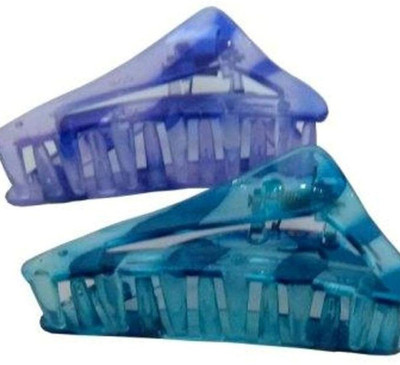 

Pooja Trendz Mixed Color Triangle Style Hair Clutcher-Hair Claw/Clip-2 Pcs. Hair Claw(Multicolor)