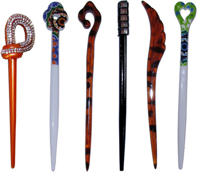 

JEEP Combo of Multi Color Juda Sticks Bun Stick(Multicolor)