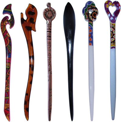 

GEET Combo of Multi Color Juda Sticks Bun Stick(Multicolor)