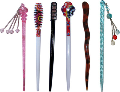 

gagat Combo of Multi Color Juda Sticks Bun Stick(Multicolor)