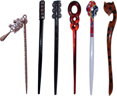 

GAGRAT Combo of Multi Color Juda Sticks Bun Stick(Multicolor)