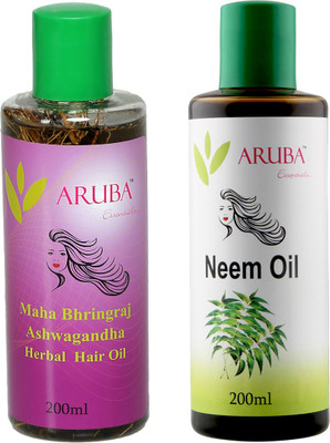 

Aruba Essentials Maha Bhringraj - Ashwagandha & Neem Herbal Hair Oil(400 ml)