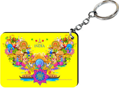 

HUGGY PANDAS Yellow Incredible India Key Chain
