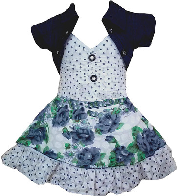 

All About Pink Girls Midi/Knee Length Party Dress(Blue, Sleeveless
