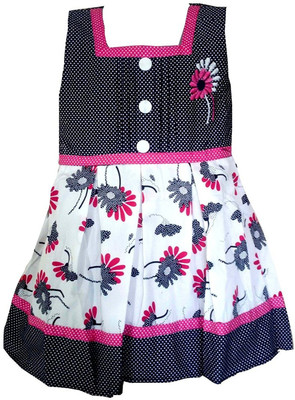 

All About Pink Girls Midi/Knee Length Party Dress(Multicolor, Sleeveless
