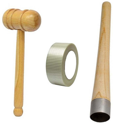 

Anand Emm Emm Cricket Combo of Mallet Hammer Ball+Grip Fitting Cone+40 Meters Long Bat Protection Fiber Tape Cricket Kit