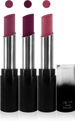

Medin paris matte long lasting moisturizing lipstick cosmetics makeup collection set of 3 color(pink brown purple purple pink)