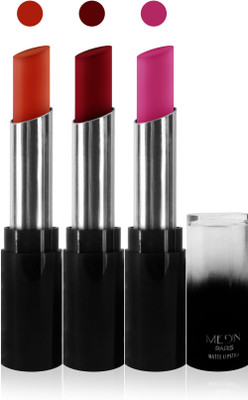 

Medin paris matte long lasting moisturizing lipstick cosmetics makeup collection set of 3 color(pink l maroon orange)
