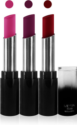 

Medin paris matte long lasting moisturizing lipstick cosmetics makeup collection set of 3 color(l maroon purple pink)