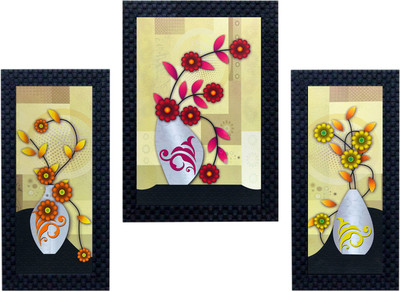 

Craftkriti Flower pot Religious Frame