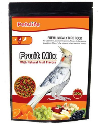 

Foodie Puppies Petslife Fruit Mix (M) Nuts 200 g Dry Bird Food