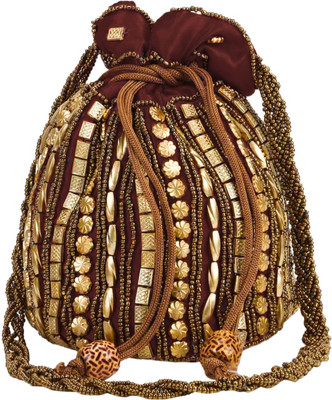 

KABIR BAMBHAARI brown potli Pouch(Brown)