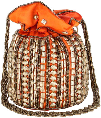 

KABIR BAMBHAARI orange potli Pouch(Orange)